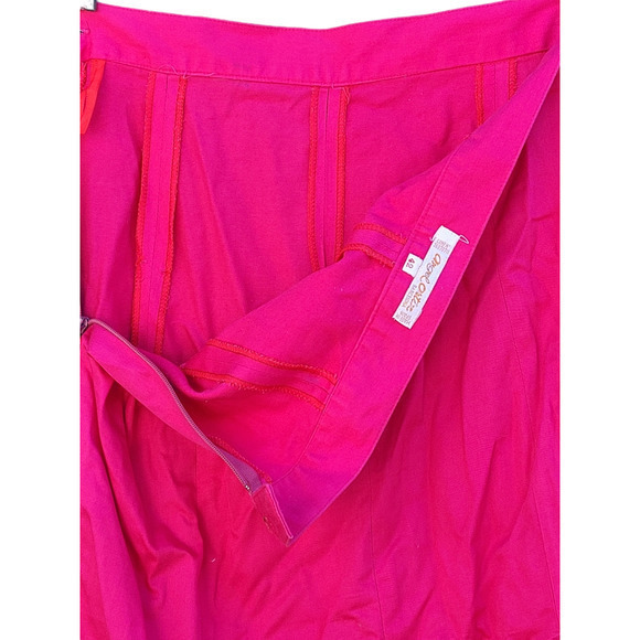 Vintage Angle Ortiz Solid‎ Hot Pink Barbiecore Maxi Ruffle Mermaid Skirt - Picture 12 of 13